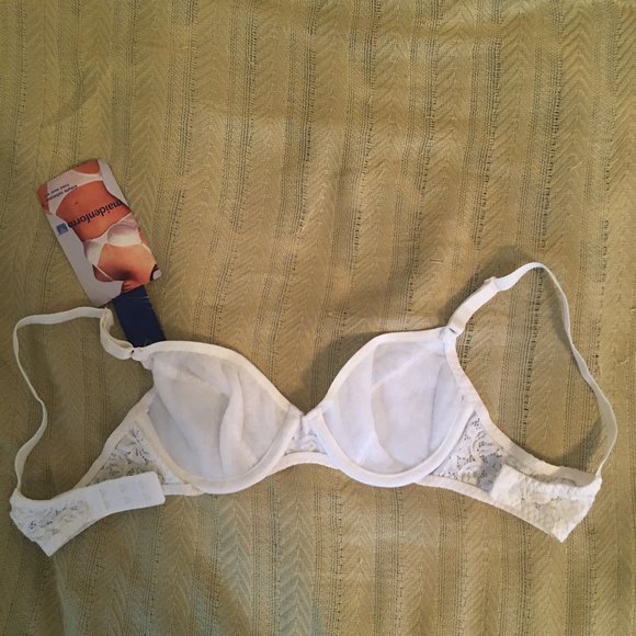 Maidenform White Lace Lightly Lined Demi Bra - New - Picture 2 of 7